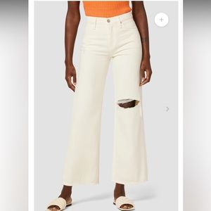 Rosie High-Rise Wide Leg Ankle Jean Size 29 Ecru